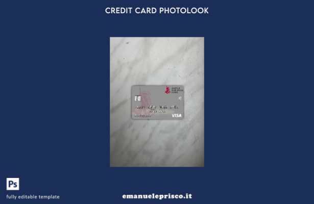 stile verificato Hawaii, modello frontale photolook con carta di debito Visa Nat